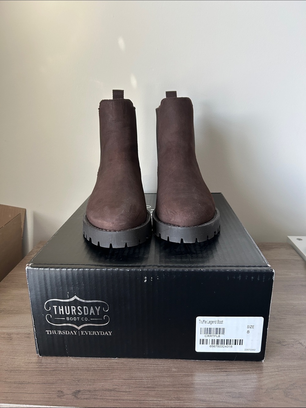 Thursday Boot Co. Truffle Legend Chelsea Boot with Lug Sole Size 8